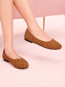 CUCCOO DOLLMOD Fashionable Versatile Simple Casual Flat Shoes Valentine's Day - Brown - View 4