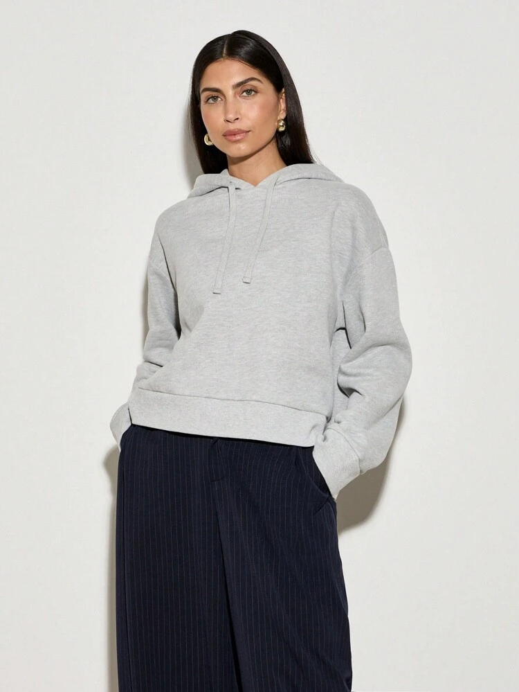 리브 오버사이즈 풀오버 후디 스웨트셔츠