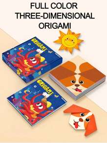 SHEIN 1box/Set 96/108/152pcs Paper Folding Books For Art & Craft Activities, Including Paper Cutting, Origami, Paper Toys,Origami, Crafts,Origami Paper