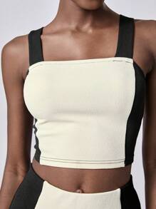 Chiquease Women Large Color Block Patchwork Tank Top And Mini Skirt 2 Pieces Sets, Spring/Summer - Black - View 6