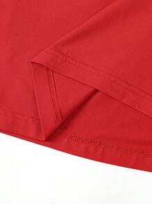 SHEIN Slayr Women Summer Casual Angel Slogan Print Slim Fit Cropped T-Shirt PRAY FOR MY OPPS EACH ONE TEACH ONE It Provides Comfort And Strength In Times Of Adversity, Offering Hope And Reassurance It Fosters A Sense Of Gratitude, Reminding Us Of The Blessings We Often Overlook Through Prayer, We Find Peace Amidst Chaos, And Clarity Amidst Confusion - Red - View 6