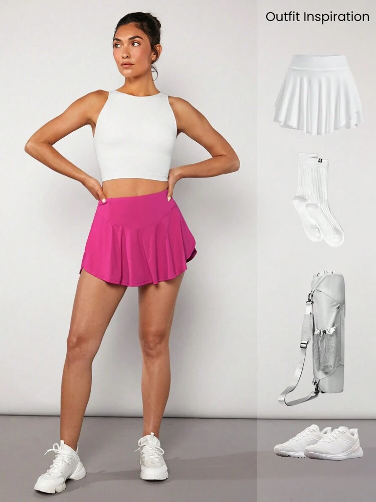 FeatherFit™ Longline U Back Sports Bra Tank Top Low Impact Yoga Pilates Daily Spring Summer