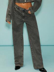 Denimoi Premium Denim Baggy Straight Leg Jeans - Multicolor - View 2