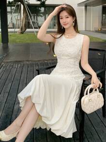 Women Midi Dresses - بلانكو - مشاهدة 7