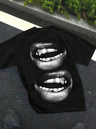 SHEIN Teen Girls Casual grafisk kortärmad T-shirt för sommaren