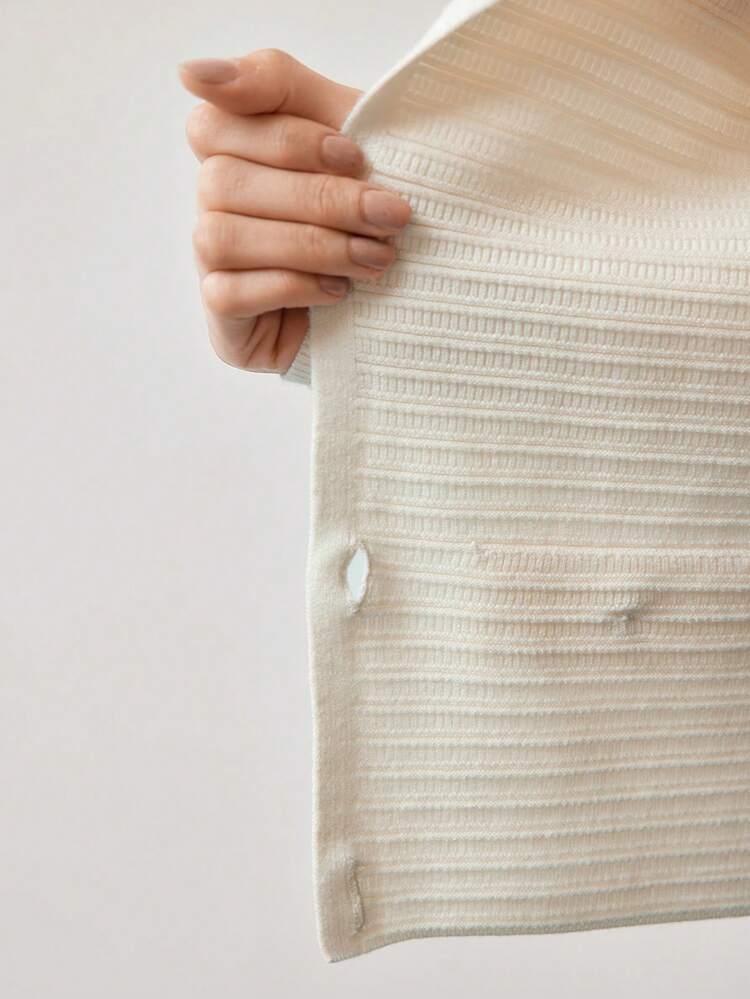 MOTF STUDIO TEXTURED KNIT BUTTON FRONT CARDIGAN