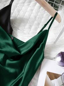 SHEIN Clasi Women Plain Simple Casual Everyday Tank Top - Green - View 3