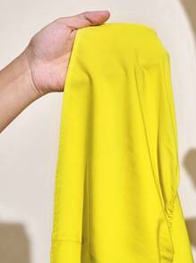 Slaydiva Women's Ruffle Trim Tie-Up Short Dress - Yellow - View 9