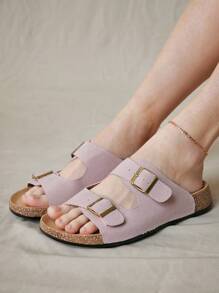 Solecia 女士圆头厚底休闲舒适系带一脚蹬穆勒鞋