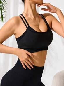 Easithlete Women's Seamless Simple Solid Color Sports Bra - Multicolor - View 5