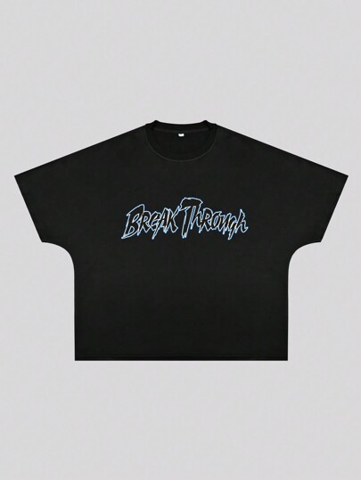 Goth Camiseta gráfica de manga corta con esqueleto oversize para hombres, streetwear, Halloween