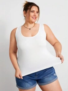 SHEIN CURVE+ CURVE PLUS /Ngày Valentine/Bộ nhiều áo camisole dành cho nữ cỡ lớn, đa năng, phù hợp với mọi dịp. - Nhiều màu - Xem 8
