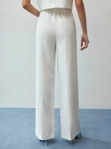 MOTF STUDIO CONTRAST BINDING TAILORED SUIT PANTS