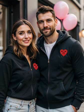 GENTILAND Standardstorlek för män Svart stickad sweatshirt sweatshirt