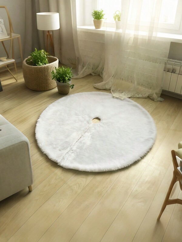 1Buc Diametru 60/90/100/120Cm Fustă de copac pentru decorarea casei de culoare uni moale, Fusta de copac rotundă albă, prietenoasă cu pielea, potrivită pentru zile de naștere, petreceri, nunți, decorațiuni interioare
