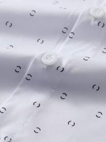 Manfinity Mode Plus Size Men's Solid Color Long Sleeve Casual Shirt, Minimalist Fashion For Everyday Wear - White - View 3