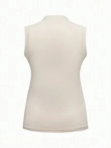 SHEIN 3 Pcs/Set Maternity Turtleneck Camisole & Strap Tank Tops - Multicolor - View 8