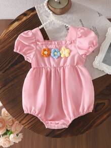 Girls' Summer Light Weight Triangle Bodysuit - Pink - View 2