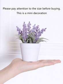 1 cái/3 cái Cây hoa oải hương nhân tạo để bàn mini, trang trí nhà cửa, văn phòng, đám cưới - Nhiều màu - Xem 6