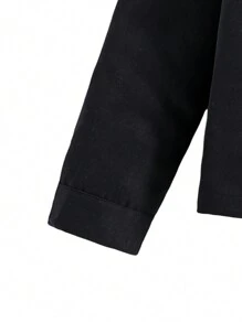 SHEIN 4 件套青少年男孩绅士装 - 黑色衬衫 + 吊带 + 酒红色领结正式西装 + 长裤，适合生日派对、舞会、婚礼、毕业典礼的优雅正式服装