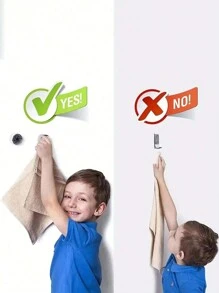 SHEIN 3pcs Kitchen Towel Holder, Self Adhesive Wall Dish Towel Hook, Round Wall Mount Towel Holder For Bathroom, Kitchen And Home, Wall, Cabinet, Garage, No Drilling Required - Silver - View 6