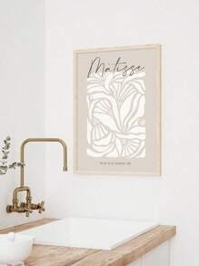 Conjunto de 3 impresiones de arte de pared de lienzo estilo bohemio neutral de Matisse - Impresión beige de Matisse, impresión gris beige salvia de Matisse, póster minimalista de Matisse - Arte floral para la pared, regalos artísticos para el dormitorio, sala de estar y pasillo - Arte de pared, decoración de pared, decoración de invierno, decoración de habitación, sin marco