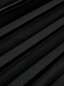 FRIFUL 女士黑色长款A字褶裙 - 黑色 - 查看 5