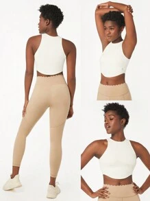 GLOWMODE FeatherFit™ Curve Hem Bra Tank Top Low Impact Yoga Daily