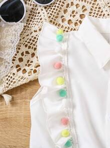 Chemise décontractée simple sans manche pour jeunes filles