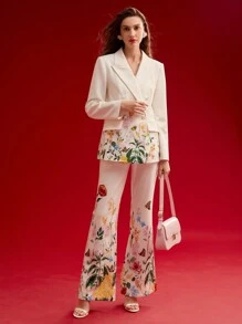 MOTF PREMIUM FLORAL PRINT STRUCTURED BLAZER,SPRING/SUMMER - Multicolor - View 4