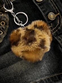 ROMWE Grunge Punk 复古Y2K性感超低腰豹纹拼接做旧街头风按扣链条心形豹纹女式牛仔短裤