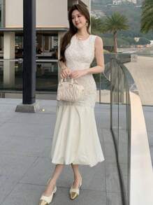 Women Midi Dresses - بلانكو - مشاهدة 6