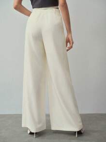 MOTF PREMIUM FOLD PLEATED WIDE LEG SUIT PANTS - Apricot - View 8