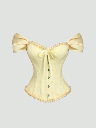 Sweetra 新款露肩荷叶边前系腰上衣