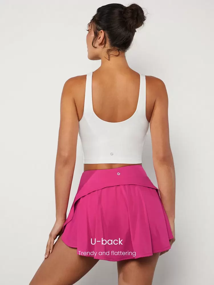 FeatherFit™ Longline U Back Sports Bra Tank Top Low Impact Yoga Pilates Daily Spring Summer