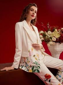 MOTF PREMIUM FLORAL PRINT STRUCTURED BLAZER,SPRING/SUMMER - Multicolor - View 2