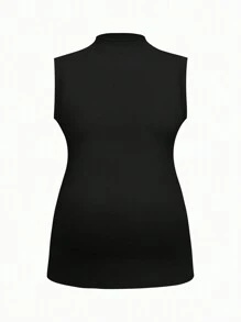 SHEIN 3 Pcs/Set Maternity Turtleneck Camisole & Strap Tank Tops - Multicolor - View 10