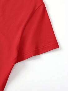 SHEIN Slayr Women Summer Casual Angel Slogan Print Slim Fit Cropped T-Shirt PRAY FOR MY OPPS EACH ONE TEACH ONE It Provides Comfort And Strength In Times Of Adversity, Offering Hope And Reassurance It Fosters A Sense Of Gratitude, Reminding Us Of The Blessings We Often Overlook Through Prayer, We Find Peace Amidst Chaos, And Clarity Amidst Confusion - Red - View 5