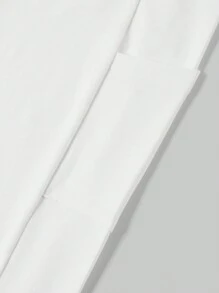 SHEIN EZwear Mallas cortas de punto versátiles en blanco y negro
