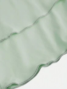 SHEIN Girlism Teen Girls' Knitted Neckline Waist Ruched Cake Hem Dress Graduation Dress