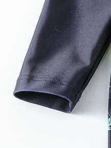 Bañador de una pieza con cierre frontal y estampado de dinosaurio para bebé recién nacido niño