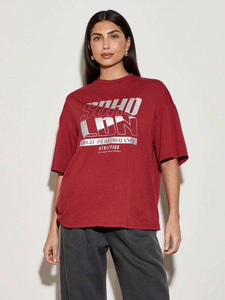 Women's Oversized Soho Ldn Graphic T-Shirt