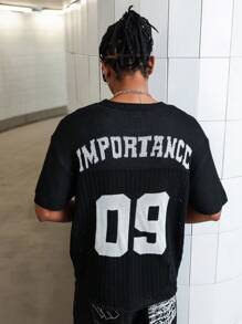 PAVTROS Manfinity Streetrush Men's Casual Knitted Sweater, Simple & Fashionable For Daily Wear - Black - View 2