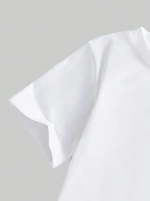 Conjunto de camiseta de manga corta de cuello redondo con estampado de leopardo y labios + pantalones largos a juego, estilo casual y elegante para niñas, adecuado para el verano