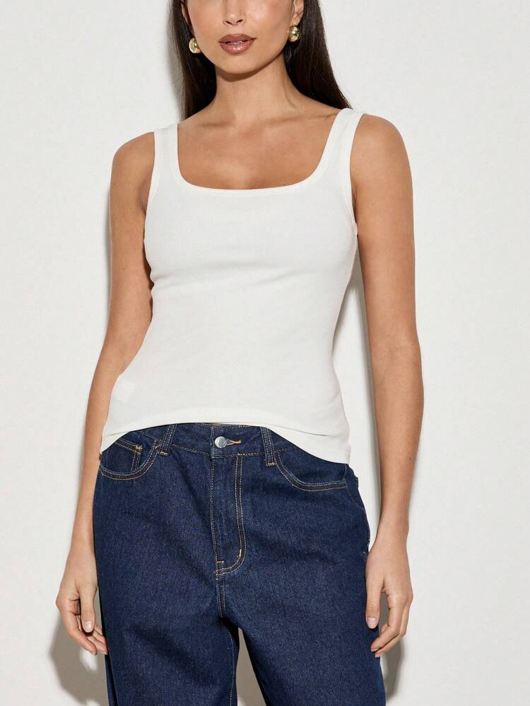 3-Pack Essential Ribbed Knit Tank Cami