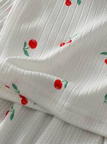 Ramadan Kleinkind Mädchen Set aus Kirschblüten-Muster Blumen-Rüschen-Top ohne Ärmel und dazu passende Shorts, süß und lässig, lose Passform, 2-teiliger Outfit, Sommer