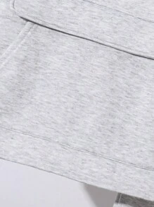 SHEIN 2pcs/Set Older Boys Casual Letter Print Hooded Sweatshirt And Pants Knit Tracksuit Set