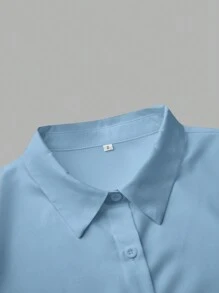 INAWLY Plus Size Women Elegant Tie-Up Hollow Sleeve Fashion Blouse, Spring/Autumn Women Shirt