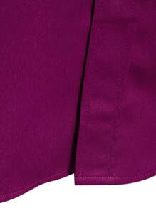 Manfinity Mode Men's Solid Color Single-Breasted Pocket Long Sleeve Casual Shirt