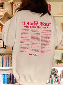 INAWLY Women's Oversized Casual Pullover Sweatshirt With Graphic Print, Autumn/Winter,Long Sleeve Tops Fall - Apricot - View 4